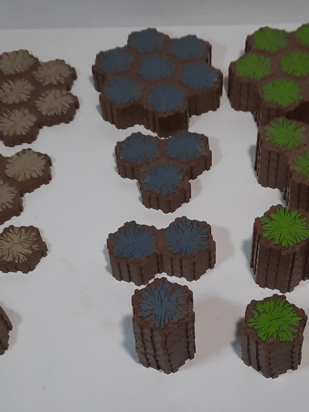 Heroscape Terrain 122 Hexes Lot Grass Rock Sand Expand Your Battlefield 49 Piece